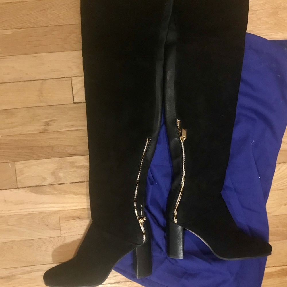 Stuart Weitzman s5 black suede highheel boots